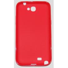 Силиконов калъф / гръб / ТПУ за Samsung Galaxy Note II Note2 N7100 - червен / гланц