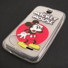 Силиконов калъф / гръб / TPU за HTC Desire 310 - прозрачен / Mickey Mouse /