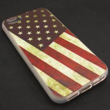 Силиконов калъф / гръб / TPU за Apple iPhone 5 / iPhone 5S - Retro American Flag