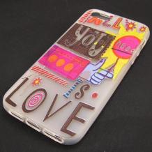 Силиконов калъф / гръб / TPU за Apple iPhone 5 / iPhone 5S - Love