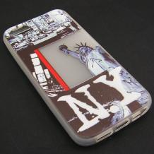 Силиконов калъф / гръб / TPU за Apple iPhone 5 / iPhone 5S - New York