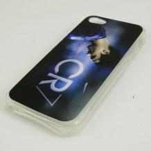 Силиконов калъф / гръб / TPU за Apple iPhone 5 / iPhone 5S - син / Cristiano Ronaldo