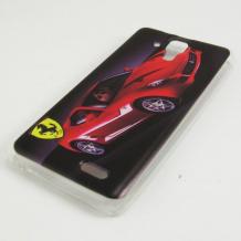 Силиконов калъф / гръб / TPU за Lenovo A536 - червено Ferrari