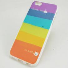 Силиконов калъф / гръб / TPU за Apple iPhone 6 4.7" - цветен / Colorful day