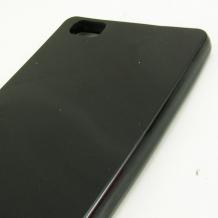 Силиконов калъф / гръб / TPU за Huawei Ascend P8 - черен / гланц