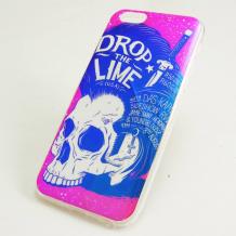 Силиконов калъф / гръб / TPU за Apple iPhone 6 4.7'' - син / Drop the Lime