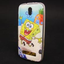 Силиконов калъф / гръб / TPU за HTC Desire 500 - Spongebob