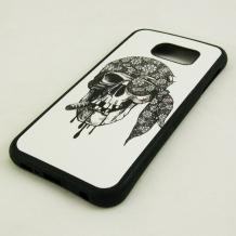 Силиконов калъф / гръб / TPU за Samsung Galaxy S6 G920 - pirate skull / my colors