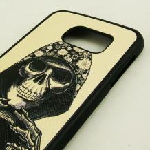 Силиконов калъф / гръб / TPU за Samsung Galaxy S6 G920 - oracle skull / my colors