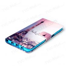 Кожен калъф Flip тефтер Flexi със стойка за Samsung Galaxy S6 Edge+ G928 / S6 Edge Plus - Paris / Je T'Aime