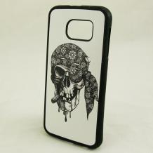 Силиконов калъф / гръб / TPU за Samsung Galaxy S6 G920 - pirate skull / my colors