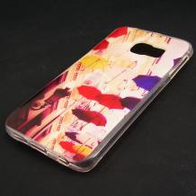 Силиконов калъф / гръб / TPU за Samsung Galaxy S6 Edge G925 - чадъри