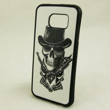 Силиконов калъф / гръб / TPU за Samsung Galaxy S6 G920 - cowboy skull / my colors