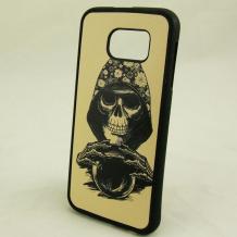 Силиконов калъф / гръб / TPU за Samsung Galaxy S6 G920 - oracle skull / my colors