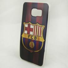 Силиконов калъф / гръб / TPU за Samsung Galaxy S6 Edge G925 - FC Barcelona