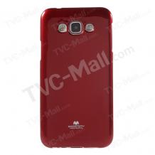 Луксозен силиконов калъф / гръб / TPU Mercury GOOSPERY Jelly Case за Samsung Galaxy E7 / Samsung E7 - червен
