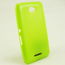 Силиконов калъф / гръб / TPU за Sony Xperia E4 - зелен / гланц