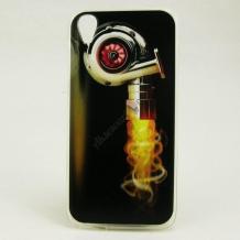 Силиконов калъф / гръб / TPU за Sony Xperia M4 / M4 Aqua - черен / Fire