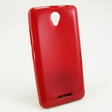 Силиконов калъф / гръб / TPU за Lenovo A5000 - червен / гланц