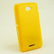 Силиконов калъф / гръб / TPU за Sony Xperia E4 - жълт / гланц