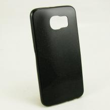Ултра тънък силиконов калъф / гръб / TPU Ultra Thin за Samsung Galaxy S6 G920 - черен / блестящ