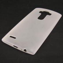 Ултра тънък силиконов калъф / гръб / TPU Ultra Thin Sunix за LG G4 - бял / мат