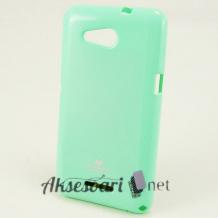 Луксозен силиконов калъф / кейс / TPU Mercury GOOSPERY Jelly Case за Sony Xperia E4G - светло зелен