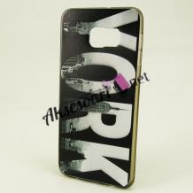 Силиконов калъф / гръб / TPU за Samsung Galaxy S7 Edge G935 - черен / New York