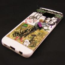 Силиконов калъф / гръб / TPU за Samsung Galaxy S6 Edge G925 - Paris girl / цветен