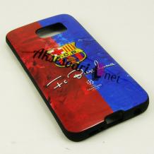 Силиконов калъф / гръб / TPU за Samsung Galaxy S6 Edge G925 - FC Barcelona