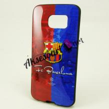 Силиконов калъф / гръб / TPU за Samsung Galaxy S6 Edge G925 - FC Barcelona