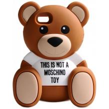 Силиконов калъф / гръб / TPU 3D Moschino Series за Apple iPhone 6 Plus / iPhone 6S Plus - Teddy Bear / кафяв