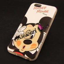 Силиконов калъф / гръб / TPU за Apple iPhone 6 Plus / iPhone 6S Plus - бял / Mickey Mouse