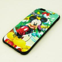 Силиконов калъф / гръб / TPU за Apple iPhone 6 / iPhone 6S - Mickey Mouse / коледно дърво