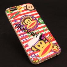 Силиконов калъф / гръб / TPU за Apple iPhone 6 Plus / iPhone 6S Plus - цветен / Paul Frank / маймуна