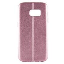 Ултра тънък силиконов калъф / гръб / TPU за Samsung Galaxy S7 G930 / Samsung S7 - розов / имитиращ кожа