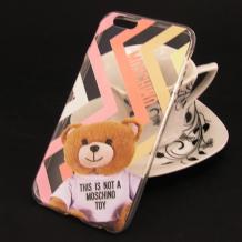 Ултра тънък силиконов калъф / гръб / TPU Ultra Thin за Apple iPhone 6 / iPhone 6S - MOSCHINO / Teddy Bear