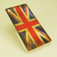 Силиконов калъф / гръб / TPU за Sony Xperia M5 - Retro British Flag