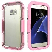 Водоустойчив калъф / Waterproof Heavy Duty Phone Case Cover за Samsung Galaxy S7 G930 - розов