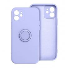 Силиконов твърд гръб TPU кейс / Case Magnetic Finger Ring Car Holder / за Apple iPhone 13 Pro Max 6.7'' - лилав