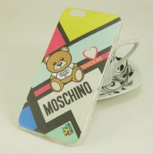 Ултра тънък силиконов калъф / гръб / TPU Ultra Thin за Apple iPhone 6 / iPhone 6S - цветен / MOSCHINO / Teddy Bear