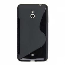 Силиконов калъф / гръб / TPU S-Line за Nokia Lumia 1320 - черен