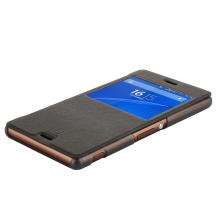 Луксозен кожен калъф Flip тефтер Baseus Primary за Sony Xperia Z3 - черен