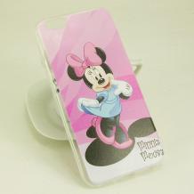 Ултра тънък силиконов калъф / гръб / TPU Ultra Thin за Apple iPhone 6 / iPhone 6S - розов / Minnie Mouse