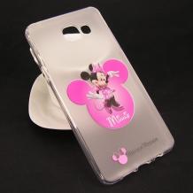 Силиконов калъф / гръб / TPU за Samsung Galaxy A5 2016 A510 - прозрачен / Minnie Mouse / мат