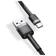 Оригинален USB кабел BASEUS Cafule Cable Type-C за зареждане и пренос на данни - черен
