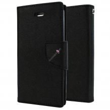 Кожен калъф Flip тефтер Mercury GOOSPERY Fancy Diary със стойка за Huawei P9 - черен