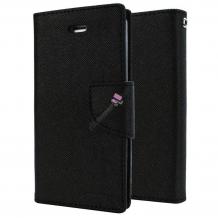 Кожен калъф Flip тефтер Mercury GOOSPERY Fancy Diary със стойка за HTC 10 / HTC One M10 - черен