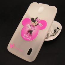 Силиконов калъф / гръб / TPU за Huawei Y625 - прозрачен / Minnie Mouse / мат