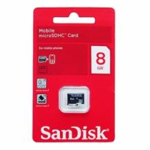 MicroSDHC карта / 8GB / SANDISK CLASS 4